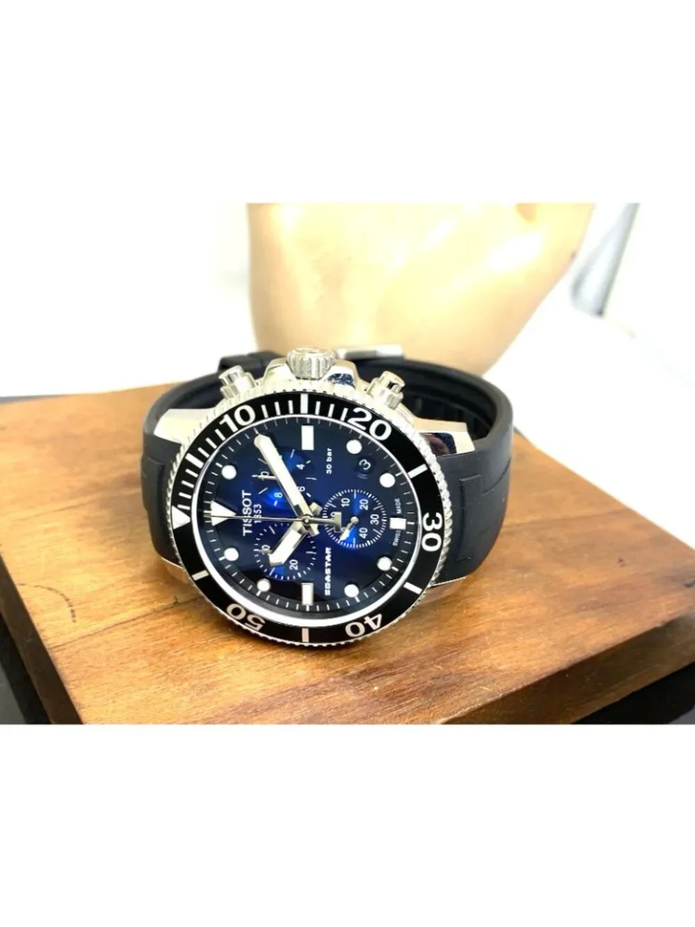 Tissot Men's Watch Seastar Chronograph Swiss Quartz Black Blue T1204171704100